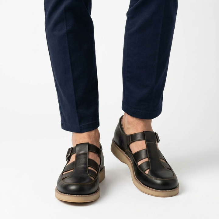 5.5cm UP 소가죽 캐주얼 샌들 no30